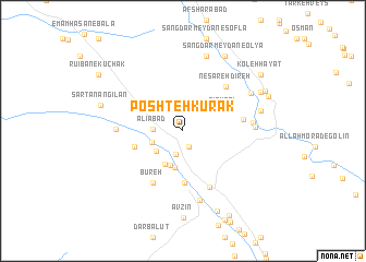 map of Poshteh Kūrak