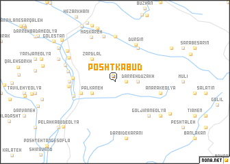 map of Posht Kabūd