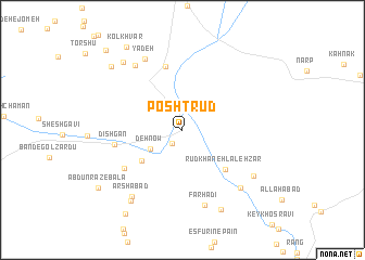 map of Posht Rūd