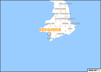 map of Posidhonía