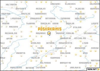 map of Poškakaimis