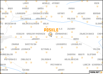 map of Pośkle