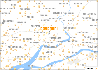 map of Posŏng-ni