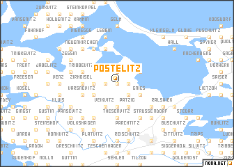 map of Postelitz
