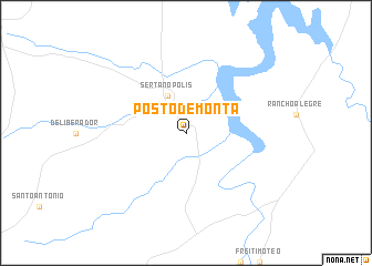 map of Pôsto de Monta