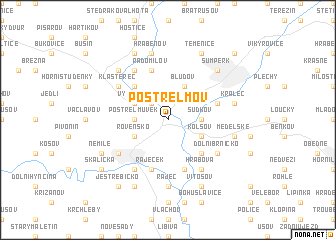 map of Postřelmov