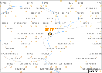 map of Poteč