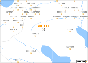 map of Potele