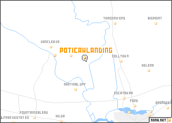 map of Poticaw Landing