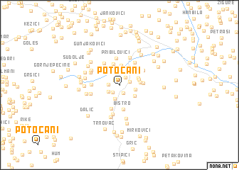 map of Potočani