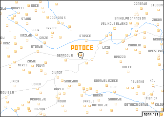 map of Potoče