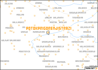 map of Potok pri Gorenji Straži