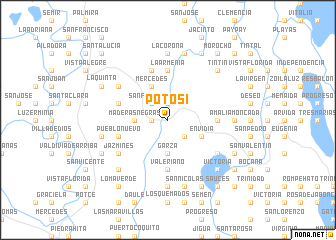 map of Potosí