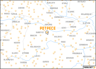 map of Potpeće