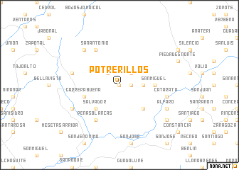 map of Potrerillos