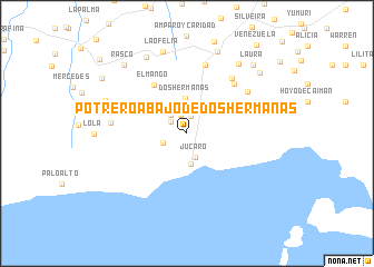 map of Potrero Abajo de Dos Hermanas
