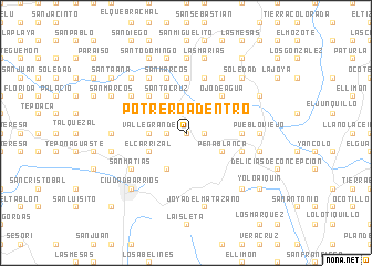 map of Potrero Adentro