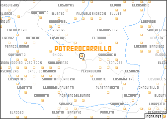 map of Potrero Carrillo