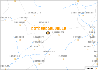 map of Potrero del Valle