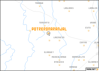 map of Potrero Naranjal