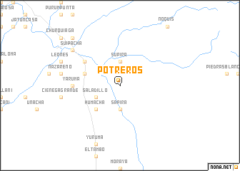 map of Potreros