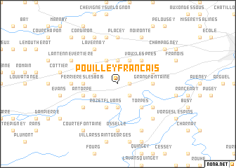 map of Pouilley-Français