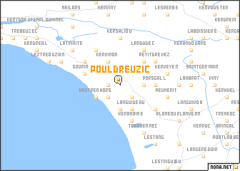 map of Pouldreuzic