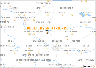 map of Pouligny-Saint-Pierre