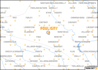 map of Pouligny