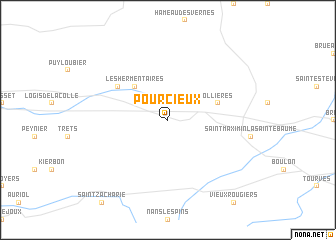 map of Pourcieux