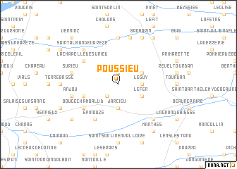 map of Poussieu