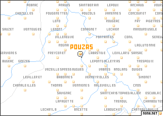 map of Pouzas