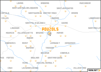 map of Pouzols