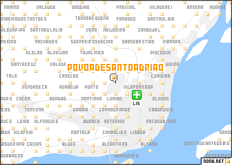 map of Póvoa de Santo Adrião