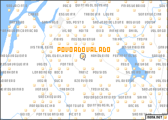 map of Póvoa do Valado