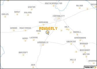 map of Powderly