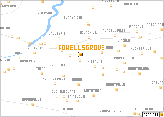 map of Powells Grove