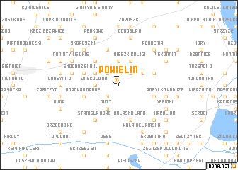map of Powielin