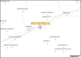 map of Poymennoye