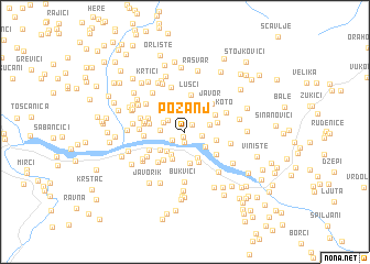 map of Požanj