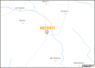 map of Pozantı