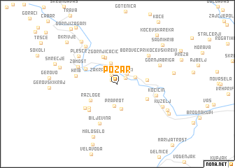 map of Požar