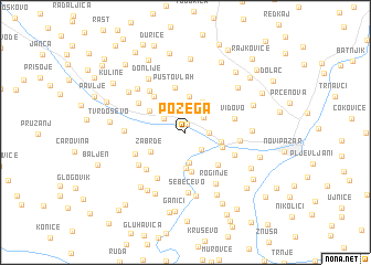 map of Požega