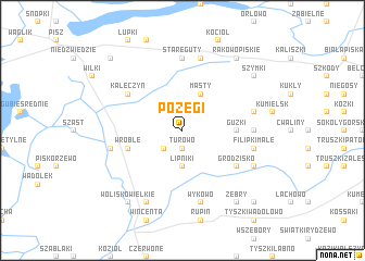 map of Pożegi