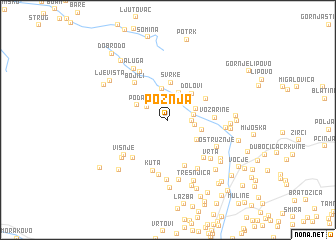 map of Požnja