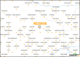 map of Pozorka