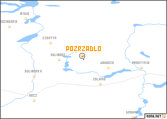 map of Poźrzadło