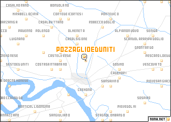 map of Pozzaglio ed Uniti