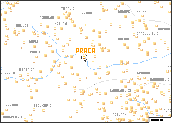 map of Prača