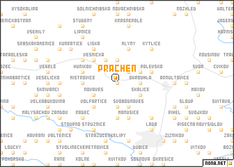 map of Prácheň